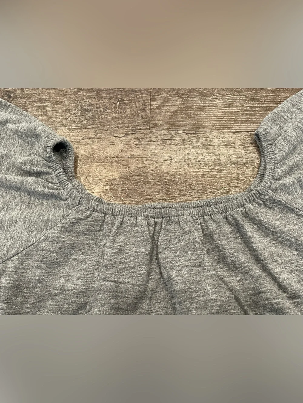 Old Navy Girls’ Heather Gray Flutter Sleeve Scoop-Neck Softest Tee Size L 10-12